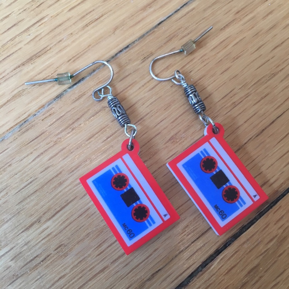 Retro 80’s cassette earrings